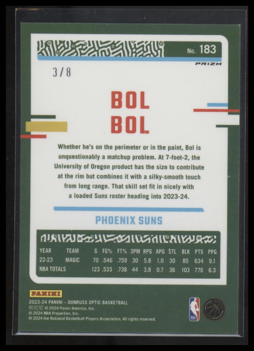 2023-24 Donruss Optic #183 Bol Bol Choice Black Gold #/8