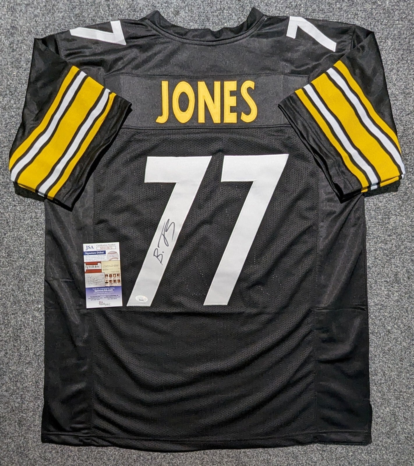 Pittsburgh Steelers Broderick Jones Autographed Signed Jersey Jsa Coa