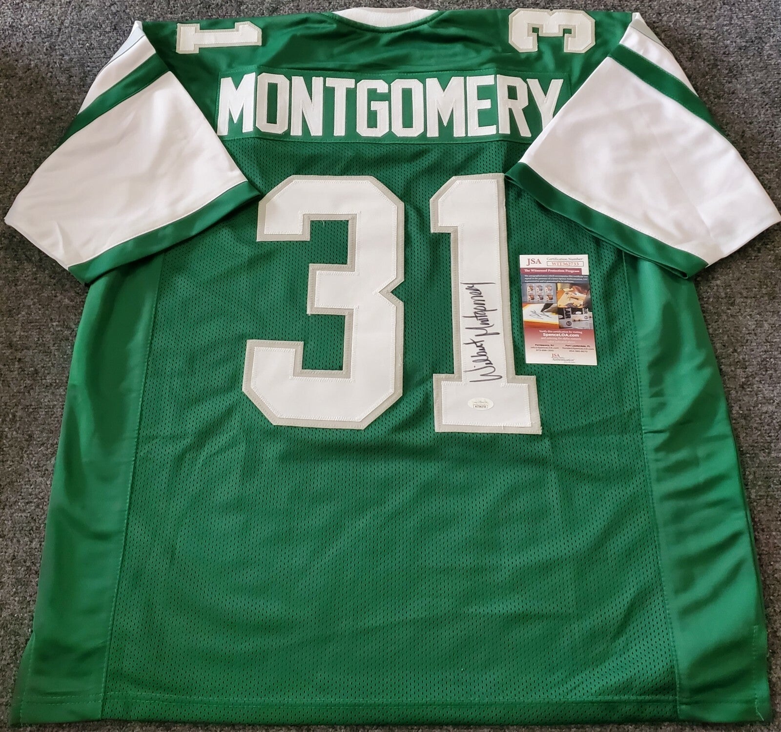Philadelphia Eagles Wilbert Montgomery Autographed Signed Jersey Jsa Coa