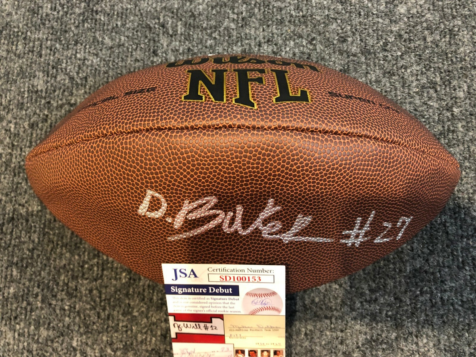 Georgia Bulldogs Deandre Baker Autographed Signed Nfl Football Jsa Coa