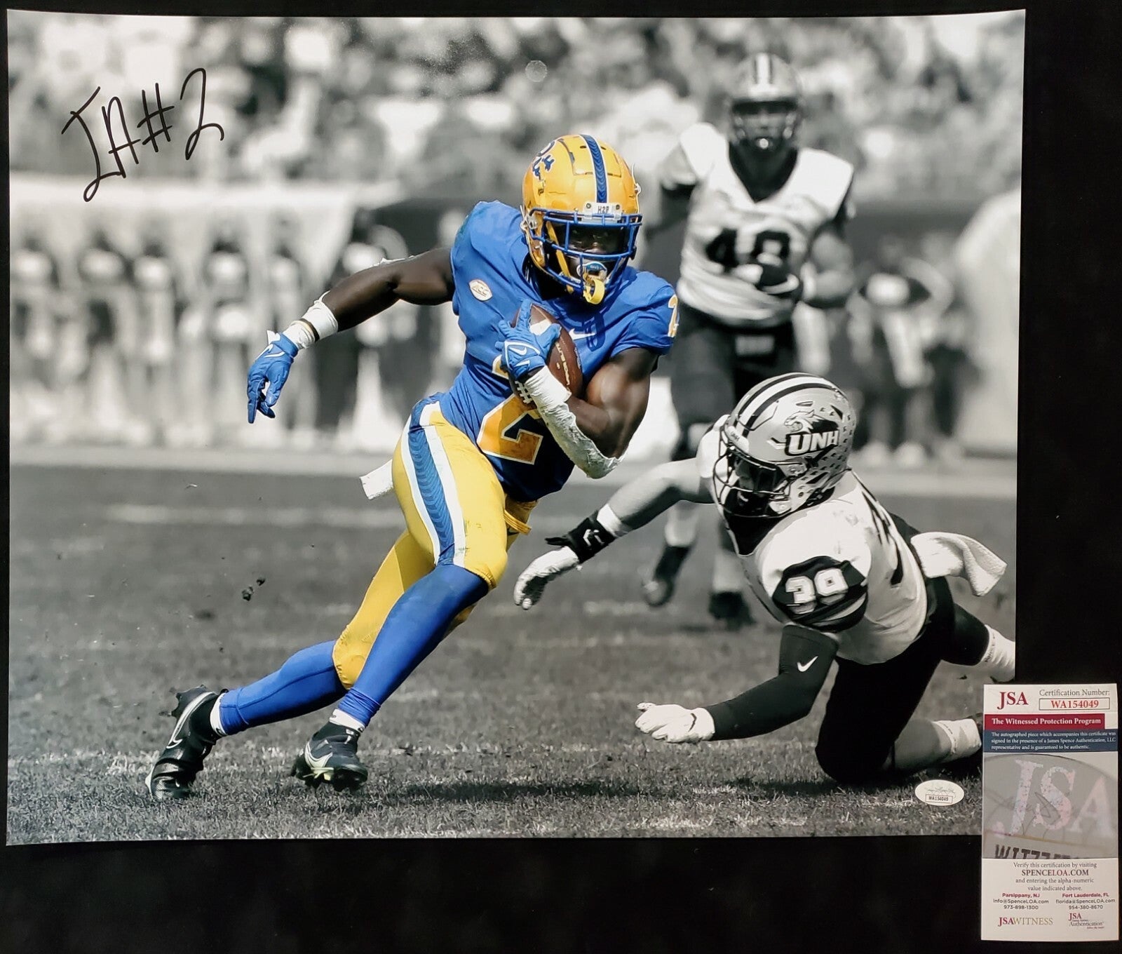 Pitt Panthers Israel "Izzy" Abanikanda Autographed Signed 16X20 Photo Jsa Coa