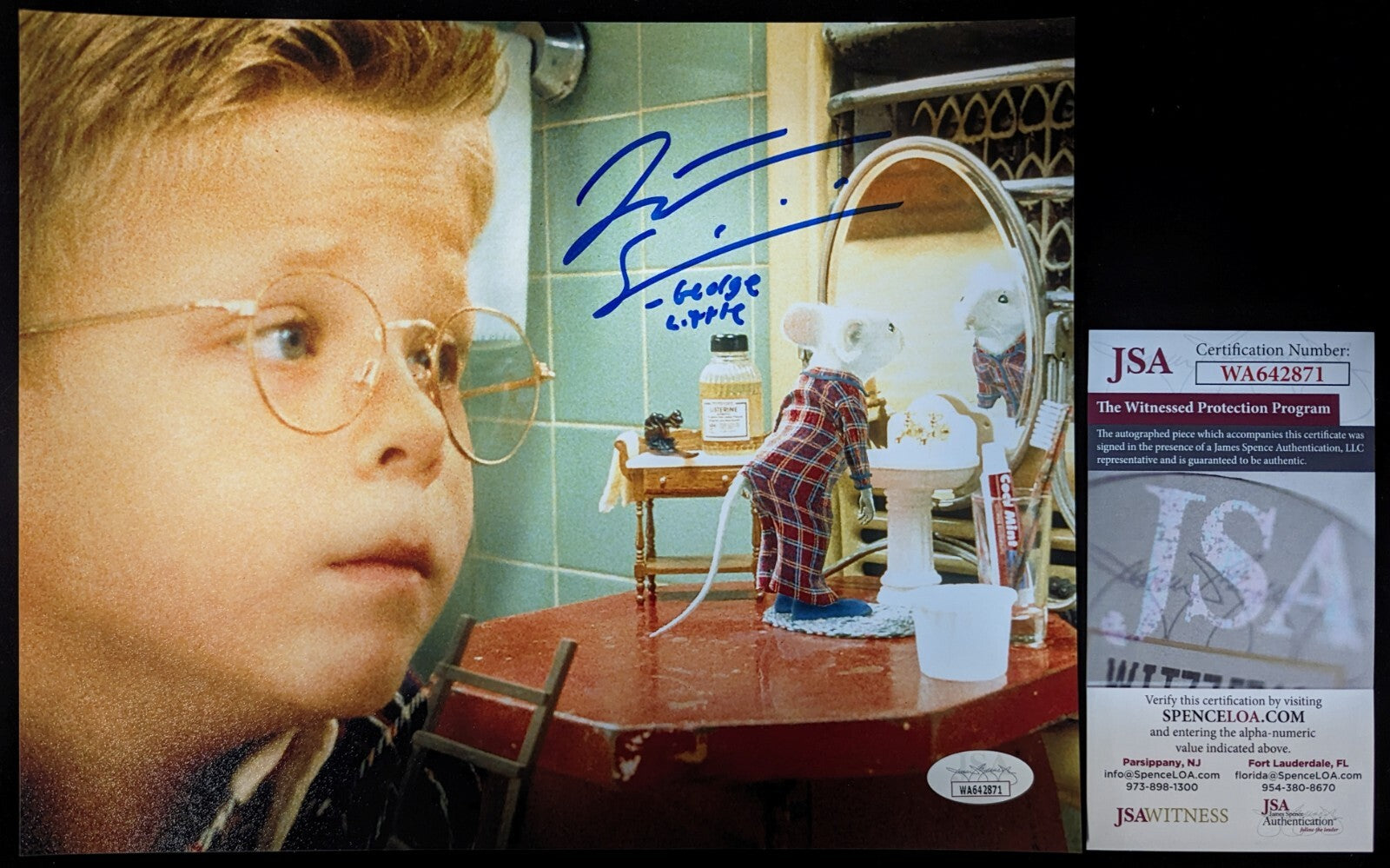 Jonathan Lipnicki Signed 8X10 Stuart Little Photo Jsa Coa