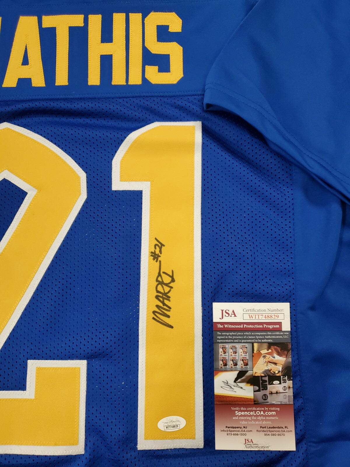 Pitt Panthers Damarri Mathis Autographed Signed Jersey Jsa Coa