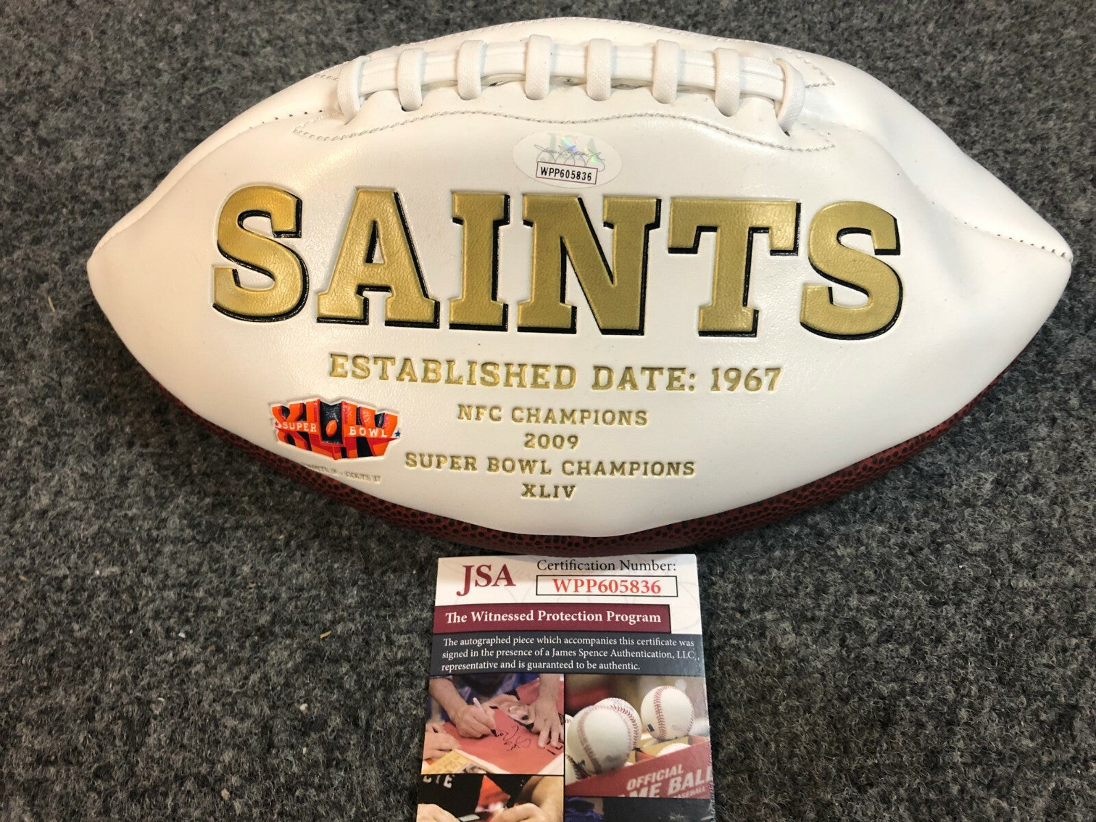 Willie Roaf Autographed Signed Inscribe New Orleans Saints Logo Football Jsa Coa