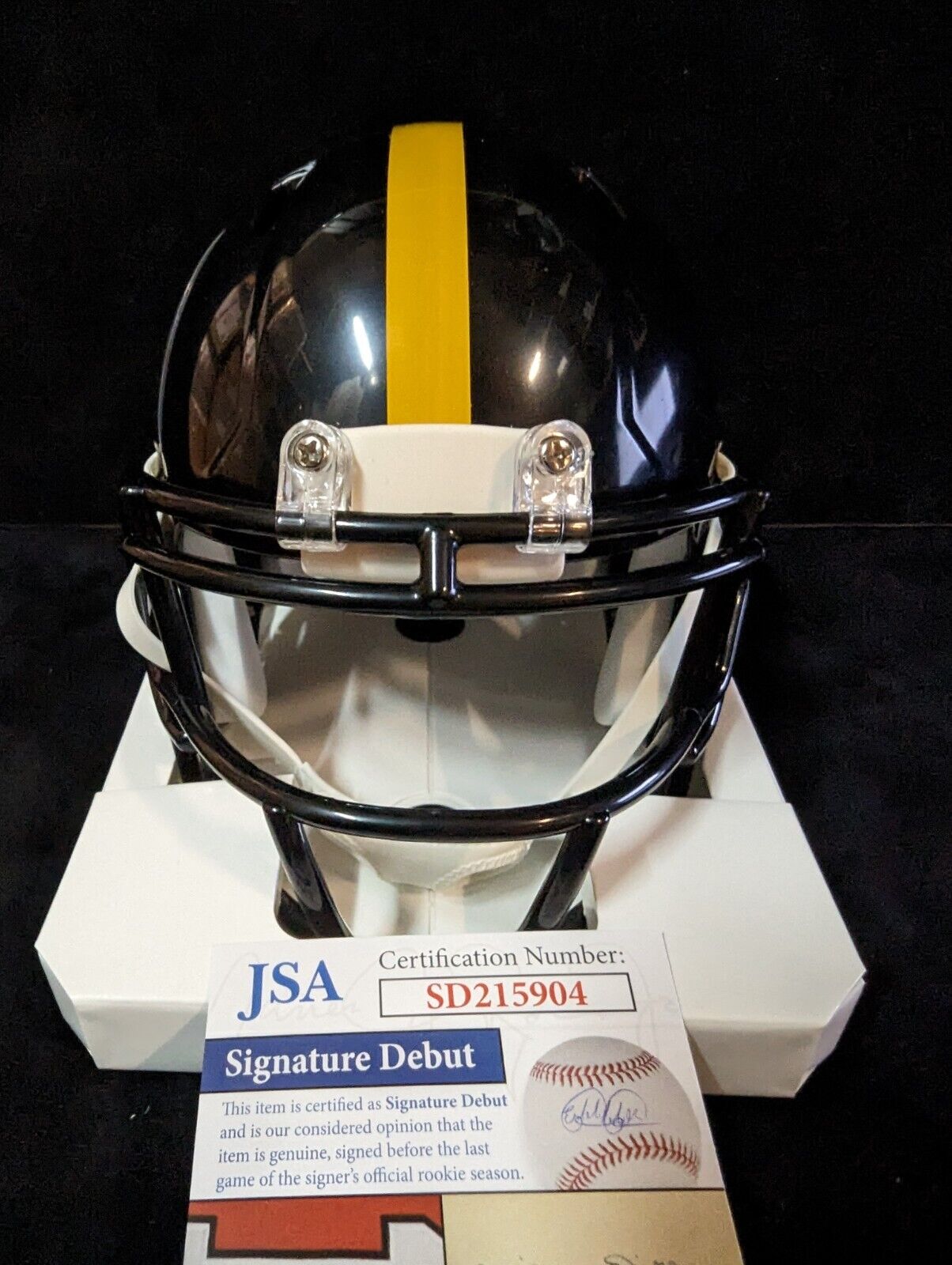 Pittsburgh Steelers Broderick Jones Autographed Speed Mini Helmet Jsa Coa