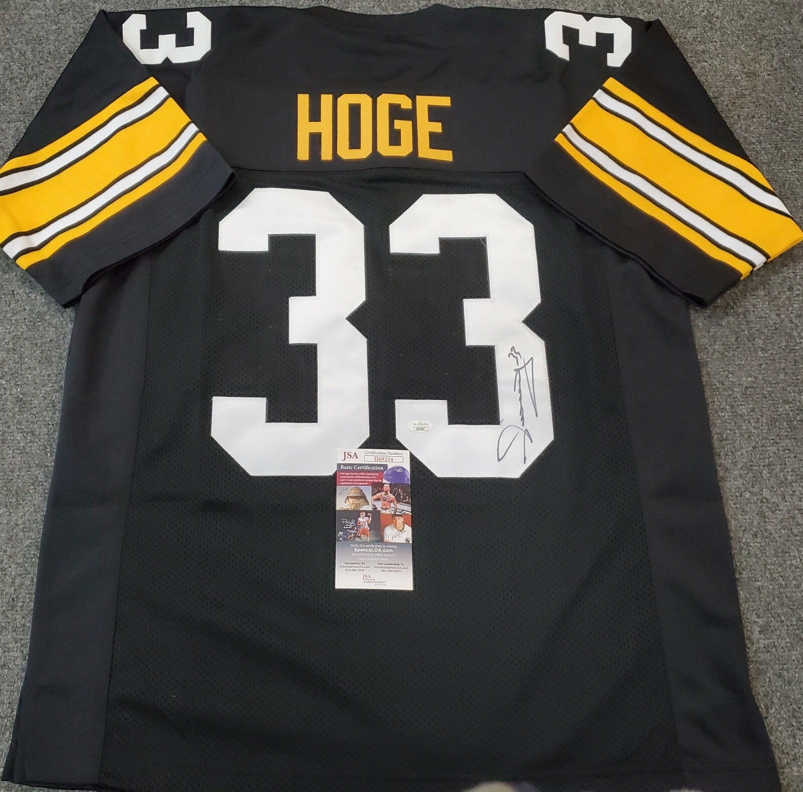 Pittsburgh Steelers Merril Hoge Autographed Signed Jersey Jsa Coa