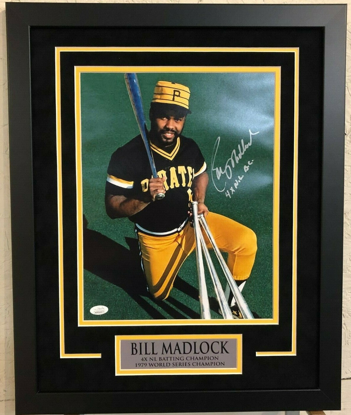 Framed Bill Madlock Signed Inscribed Pittsburgh Pirates 11X14 Photo Jsa Coa