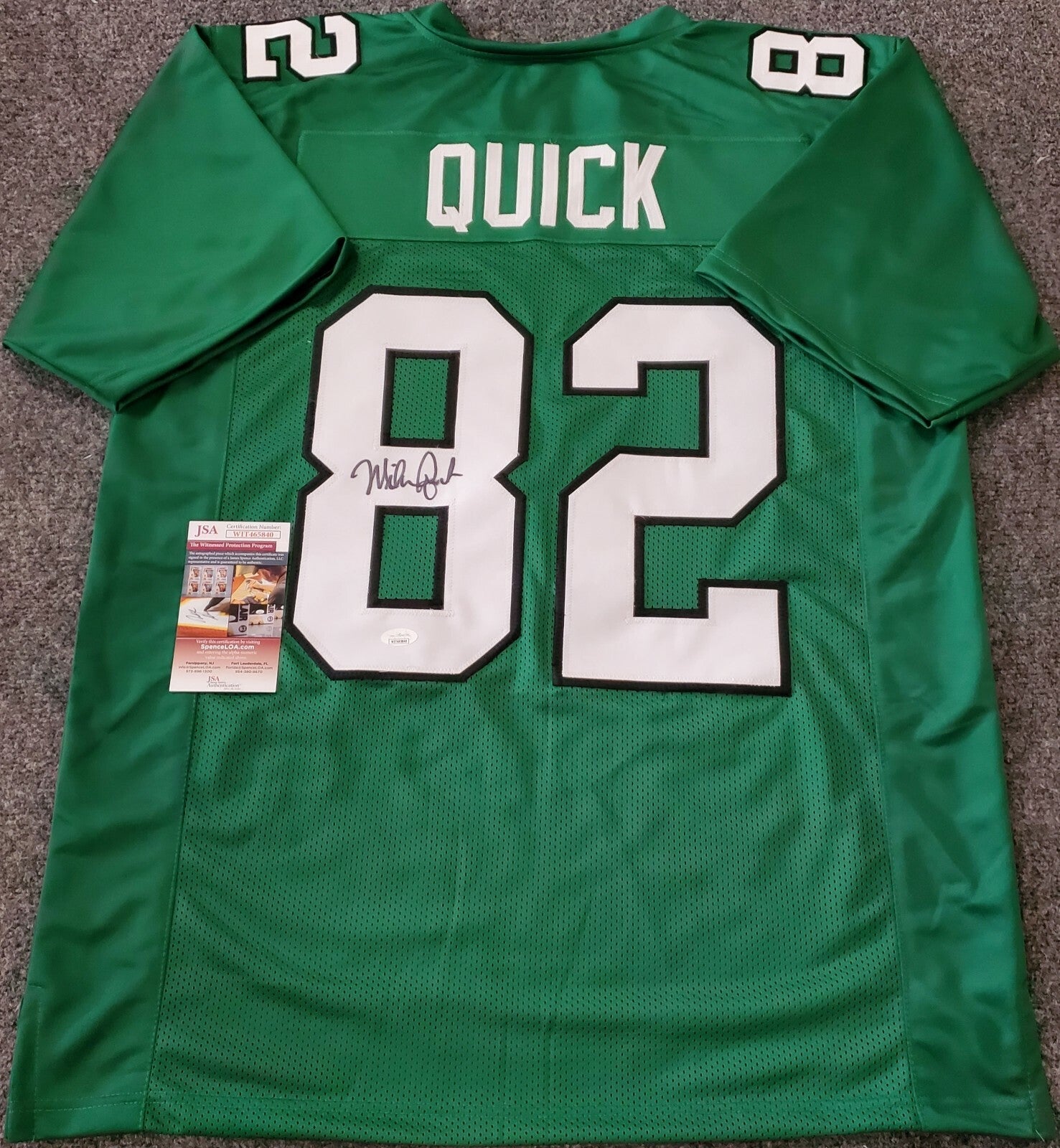 Philadelphia Eagles Mike Quick Autographed Signed Jersey Jsa Coa