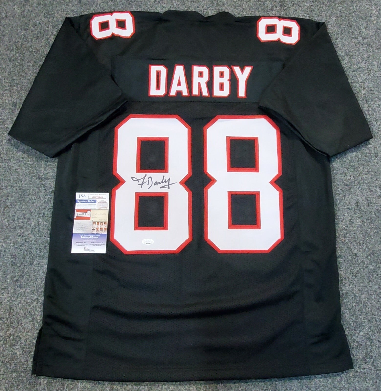 Atlanta Falcons Frank Darby Autographed Signed Jersey Jsa Coa