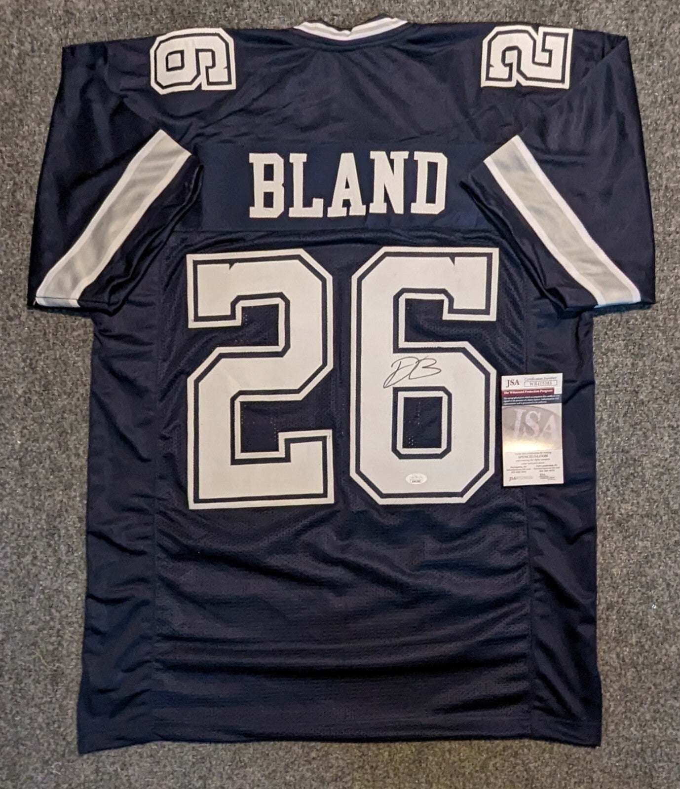 Dallas Cowboys Daron Bland Autographed Signed Jersey Jsa Coa