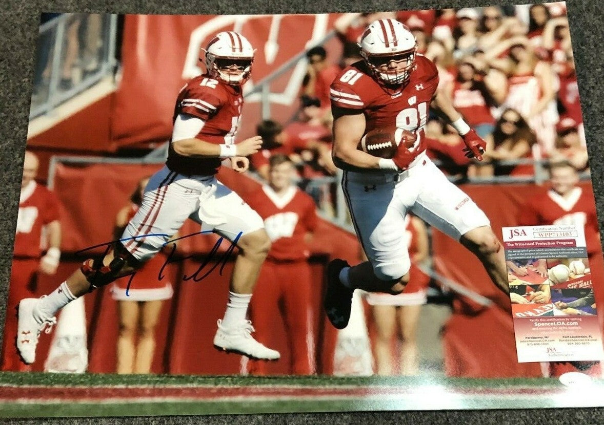Wisconsin Badgers Troy Fumagalli Autographed Signed 16X20 Photo Jsa Coa