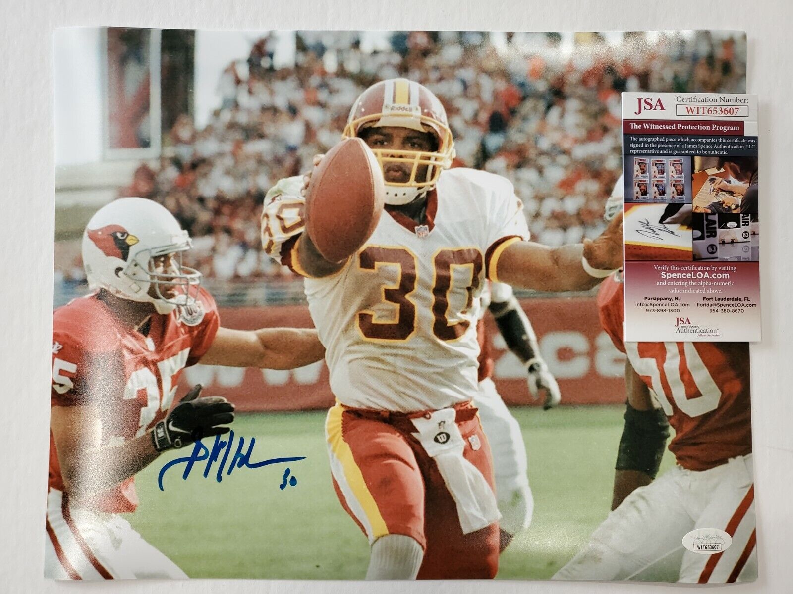 Washington Football Team Brian Mitchell Autographed 11X14 Photo Jsa Coa
