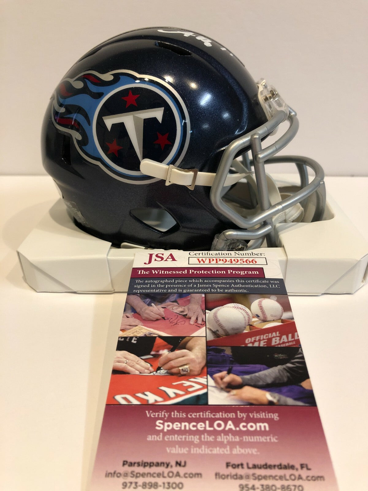Aj Brown Autographed Signed Tennessee Titans Mini Helmet Jsa Coa