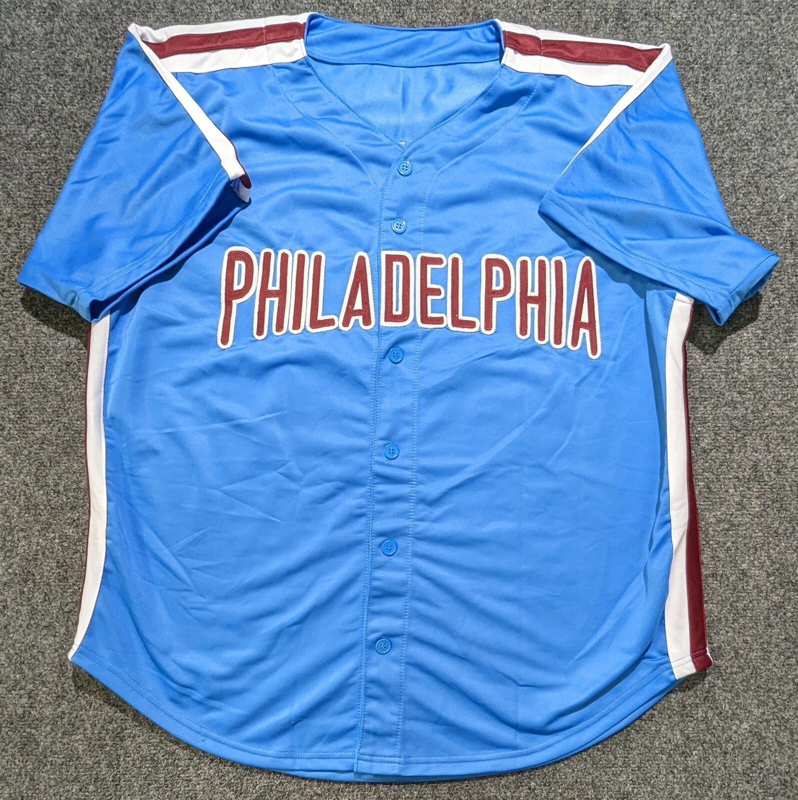 Philadelphia Phillies Albert "Sparky" Lyle Signed Custom Jersey Beckett Holo