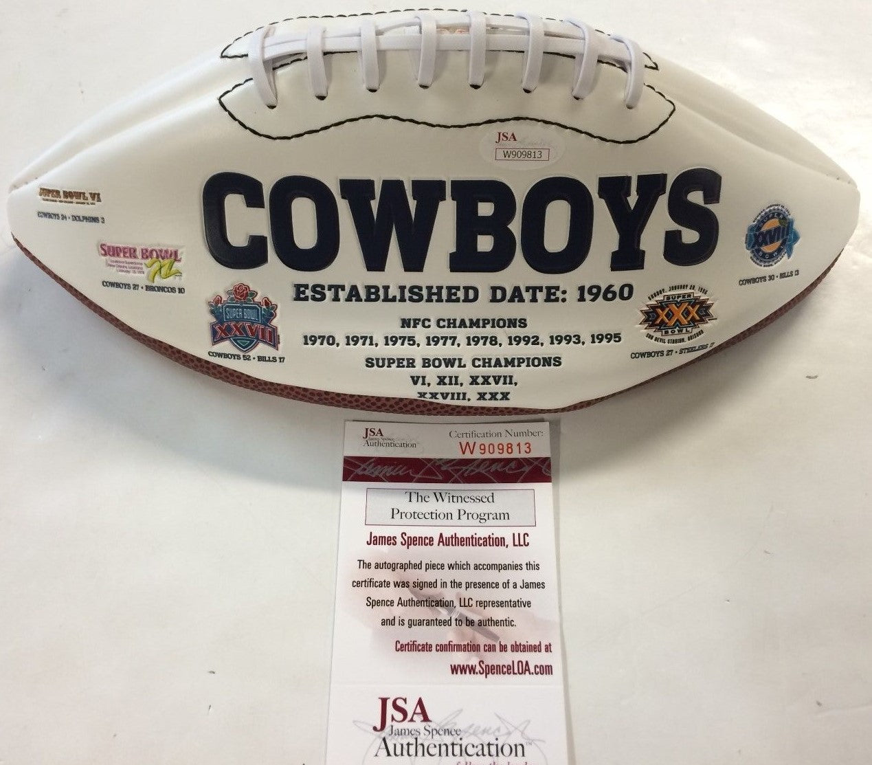 Bob Lilly Autographed Signed Inscribed Dallas Cowboys Logo Football Jsa Coa