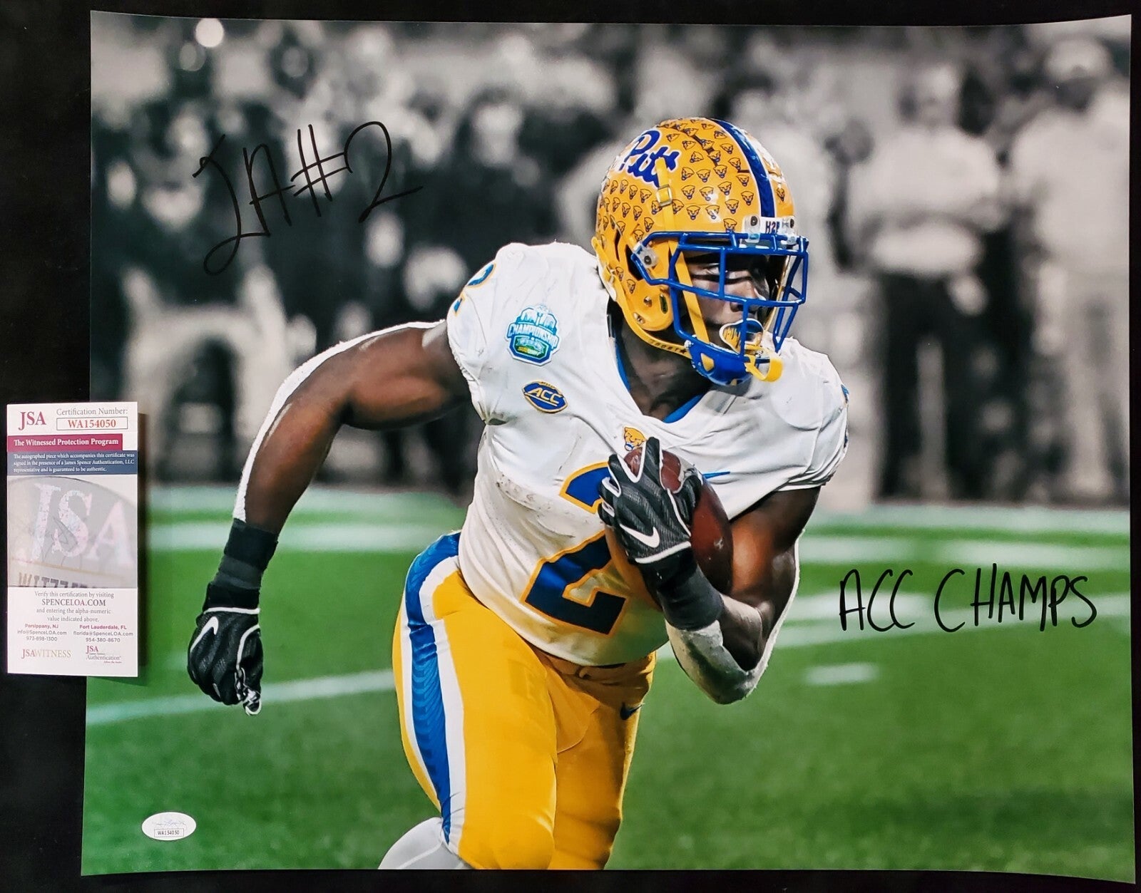 Pitt Panthers Israel "Izzy" Abanikanda Signed Inscribed 16X20 Photo Jsa Coa