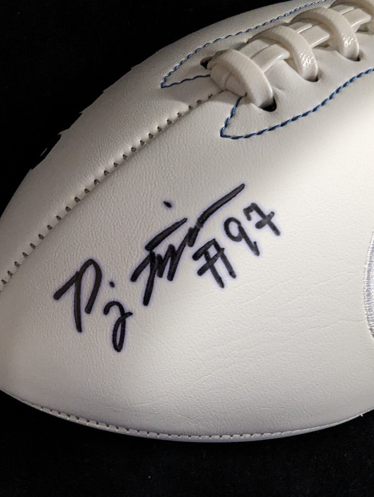 Penn State Psu Pj Mustipher Autographed Signed Inscribed Logo Football Jsa Coa