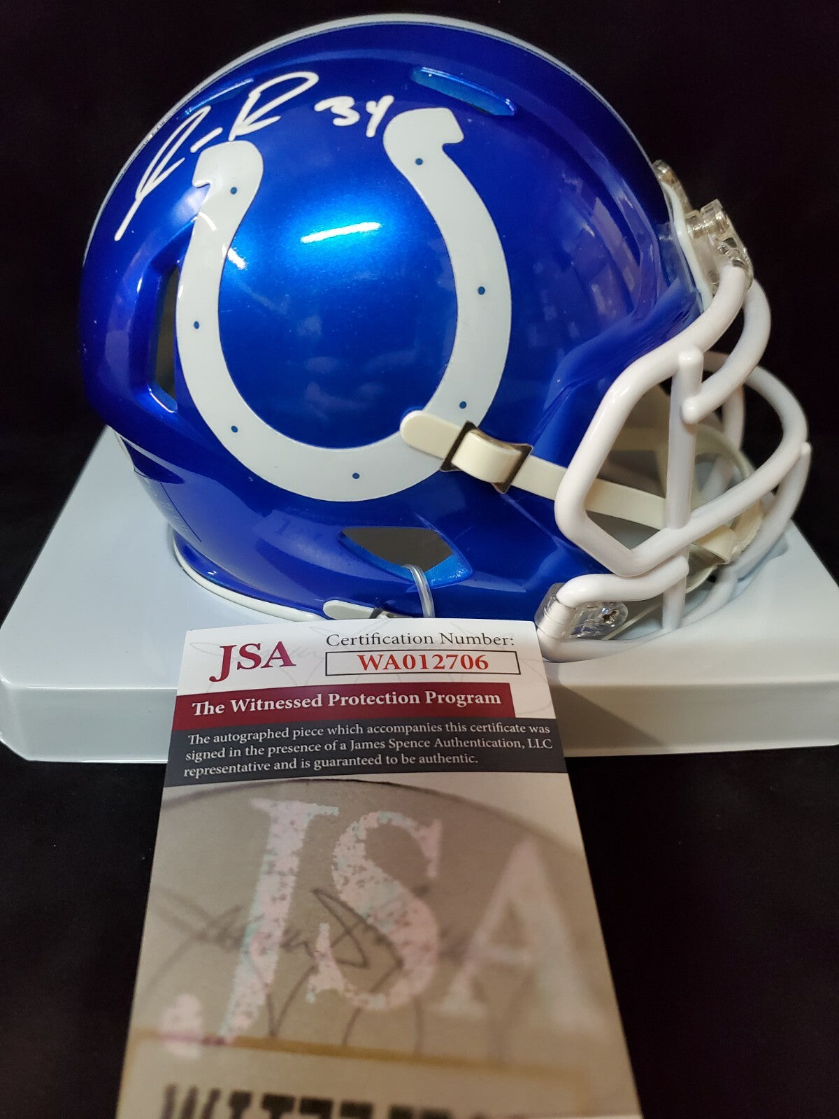 Indianapolis Colts Isaiah Rodgers Autographed Signed Flash Mini Helmet Jsa Coa