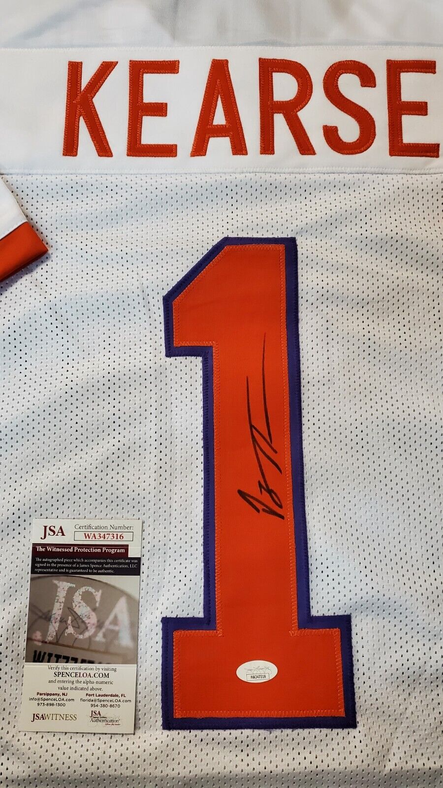 Clemson Tigers Jayron Kearse Autographed Signed Jersey Jsa Coa