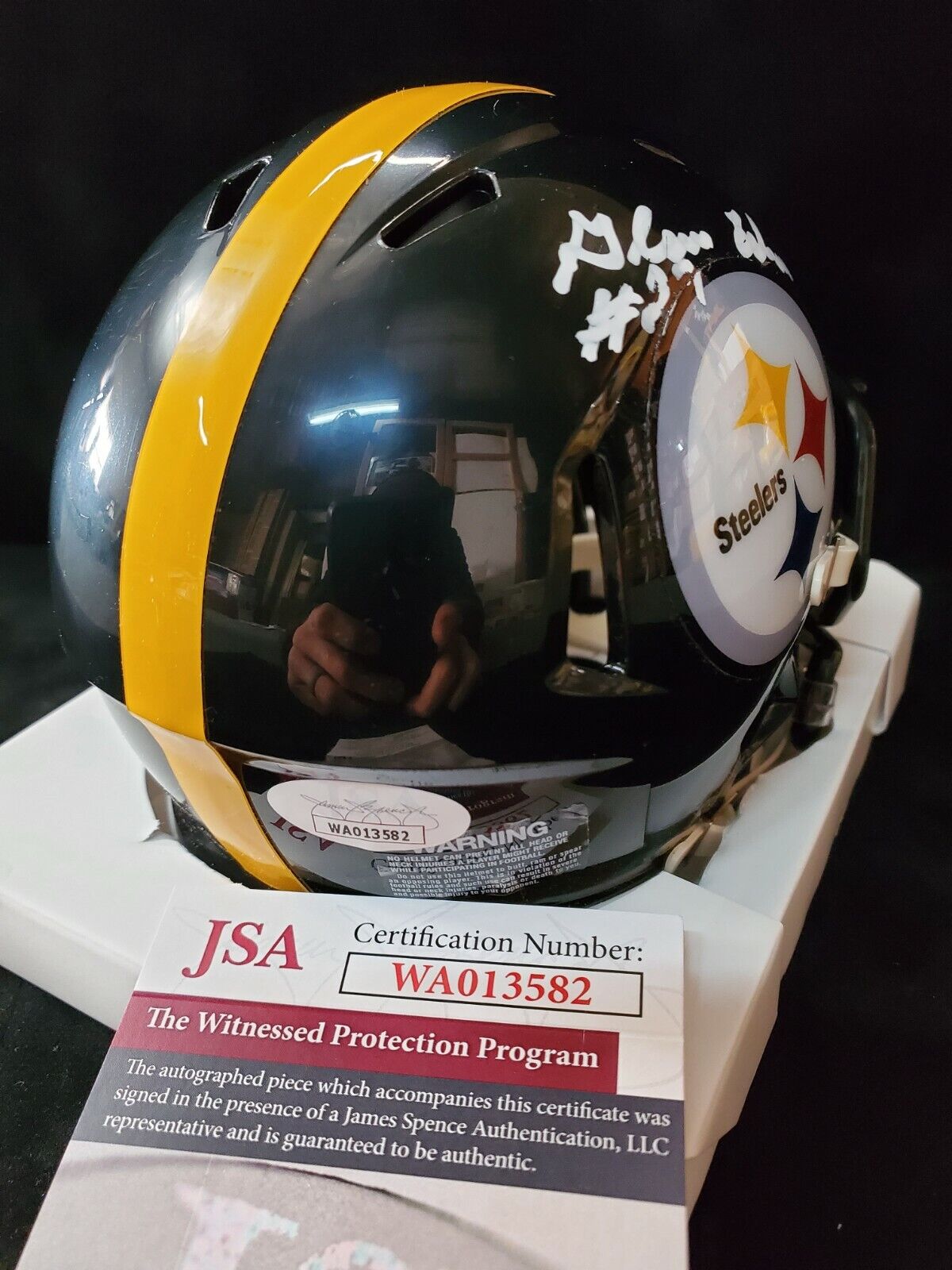 Pittsburgh Steelers Glen Edwards Signed Speed Mini Helmet Jsa Coa