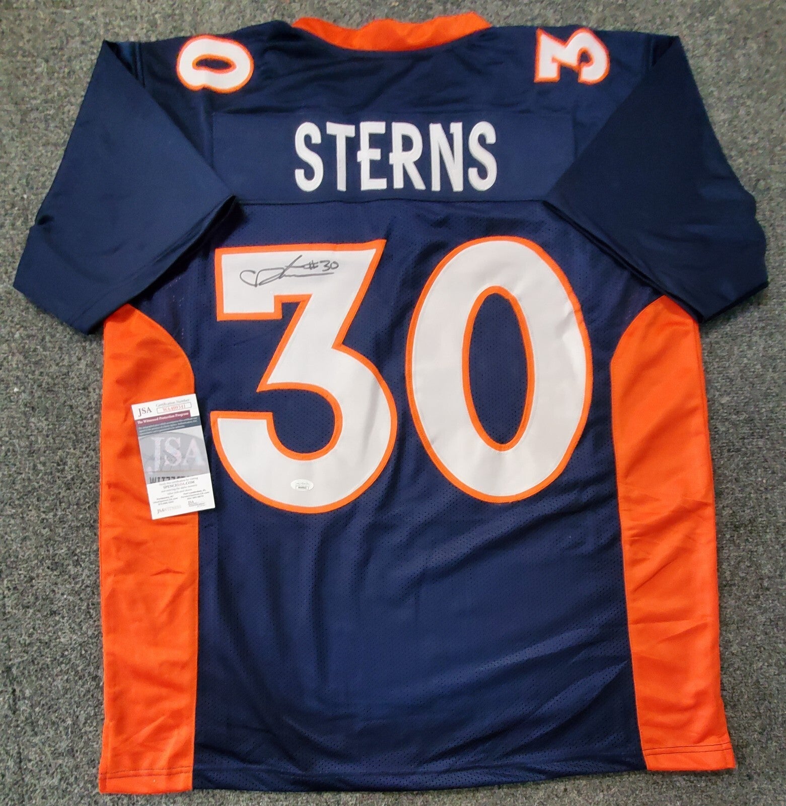 Denver Broncos Caden Sterns Autographed Signed Jersey Jsa Coa