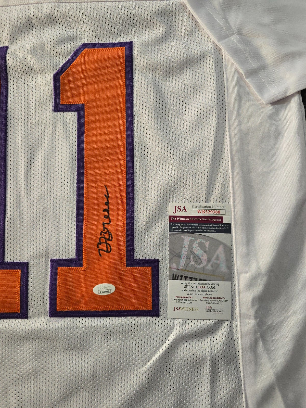 Clemson Tigers Bryan Bresee Autographed Signed Jersey Jsa Coa