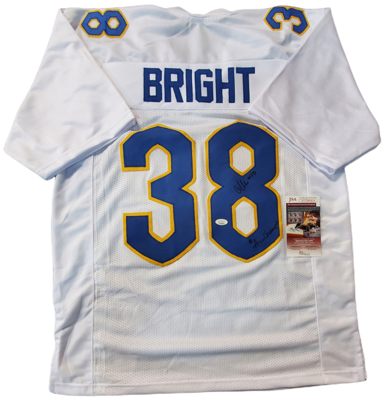 Pitt Panthers Cam Bright Autographed Signed Inscribed Jersey Jsa Coa