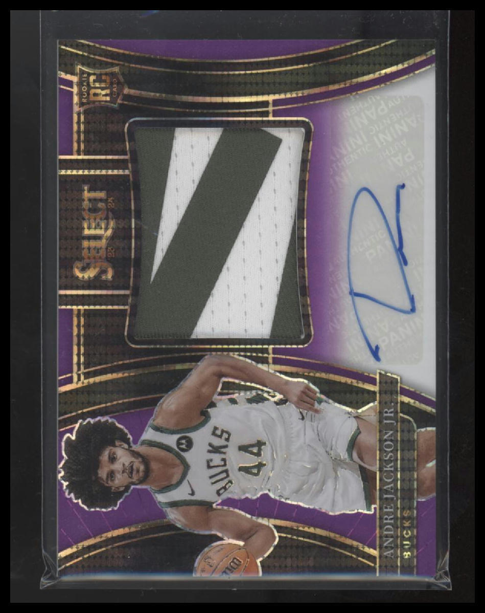 2023-24 Panini Select Andre Jackson Jr. Rookie Patch Auto - /15