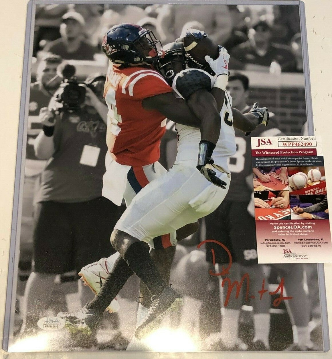 Ole Miss Rebels Dk Metcalf Autographed Signed 11X14 Photo Jsa Coa