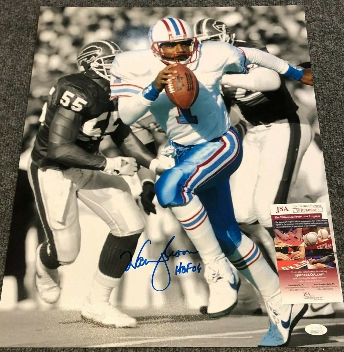 Houston Oilers Warren Moon Autographed Signed Inscribed 16X20 Photo Jsa Coa