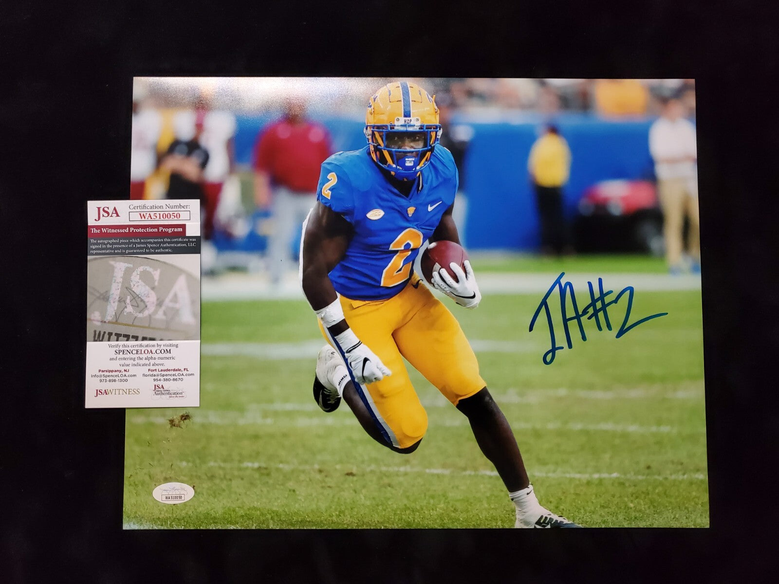 Pitt Panthers Israel "Izzy" Abanikanda Signed 11X14 Photo Jsa Coa
