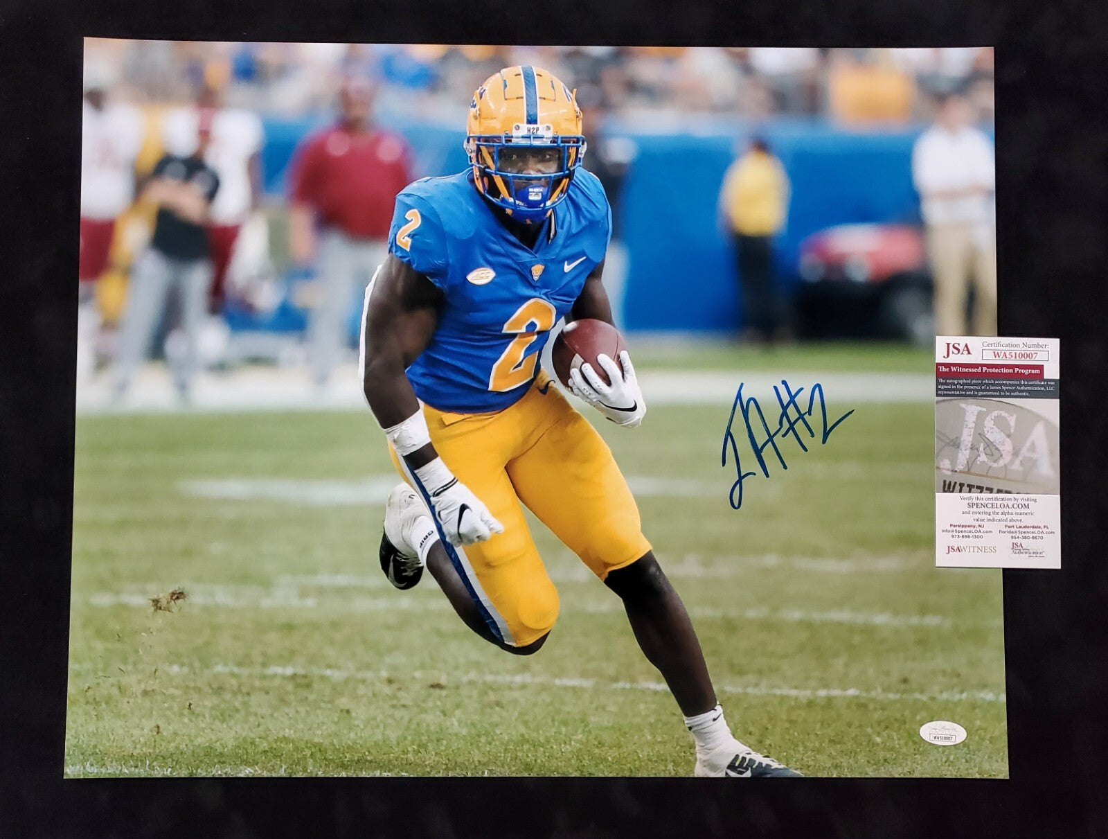 Pitt Panthers Israel "Izzy" Abanikanda Signed 16X20 Photo Jsa Coa