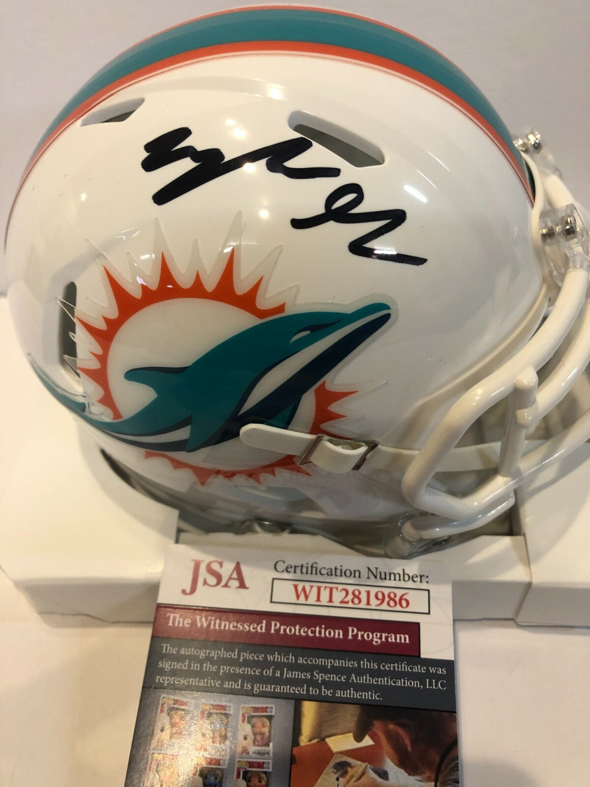 Myles Gaskin Autographed Signed Miami Dolphins Mini Helmet Jsa Coa