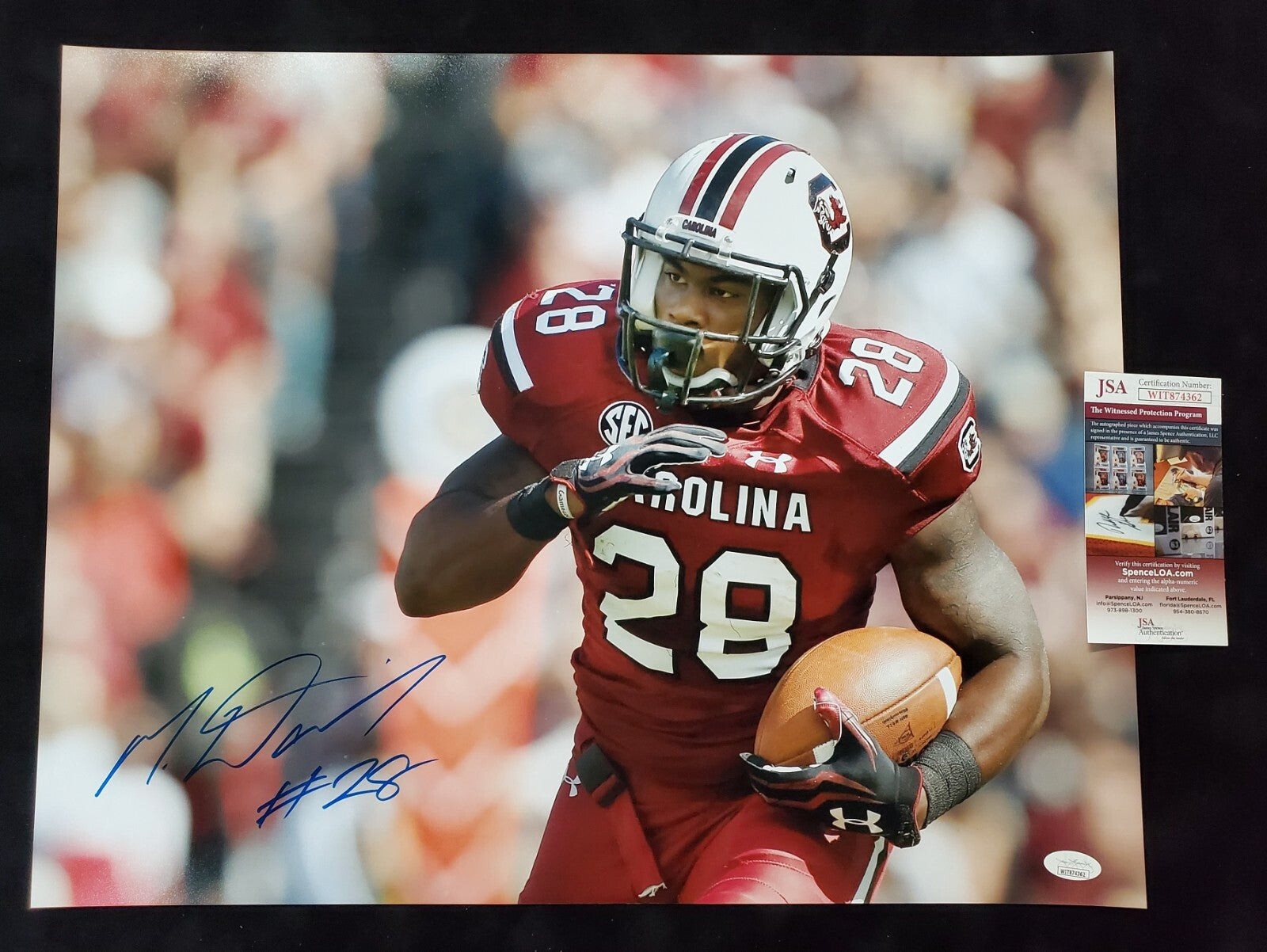 South Carolina Gamecocks Mike Davis Autographed Signed 16X20 Photo Jsa Coa