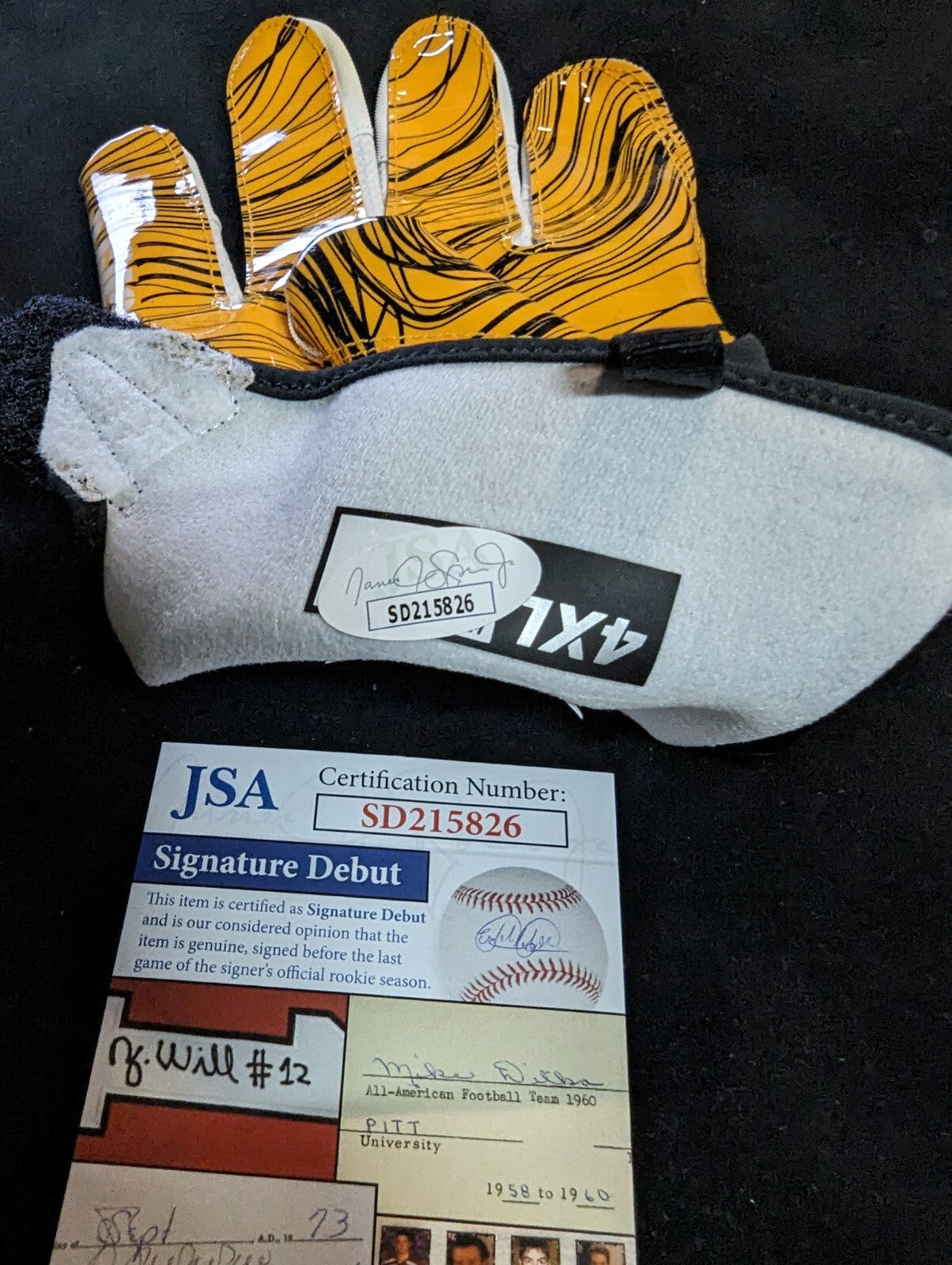 Pittsburgh Steelers Broderick Jones Signed Glove Jsa Coa