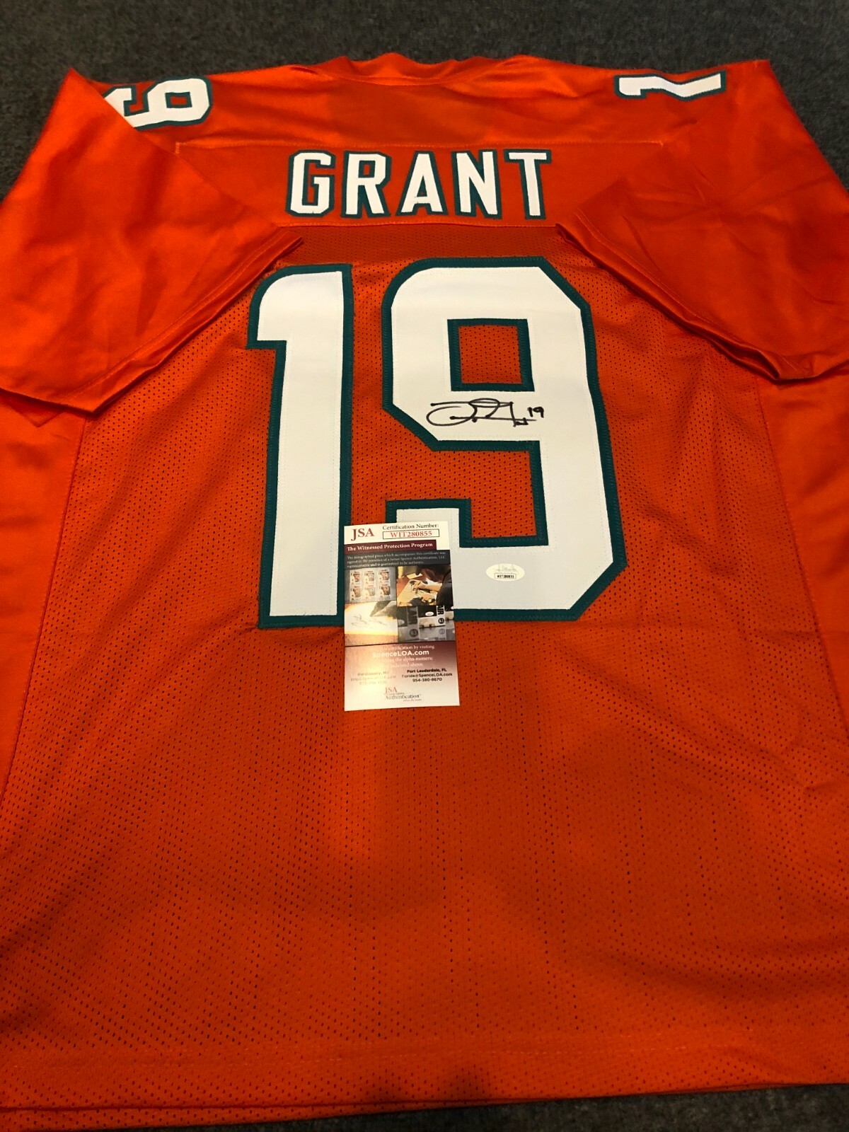 Miami Dolphins Jakeem Grant Autographed Signed Jersey Jsa Coa