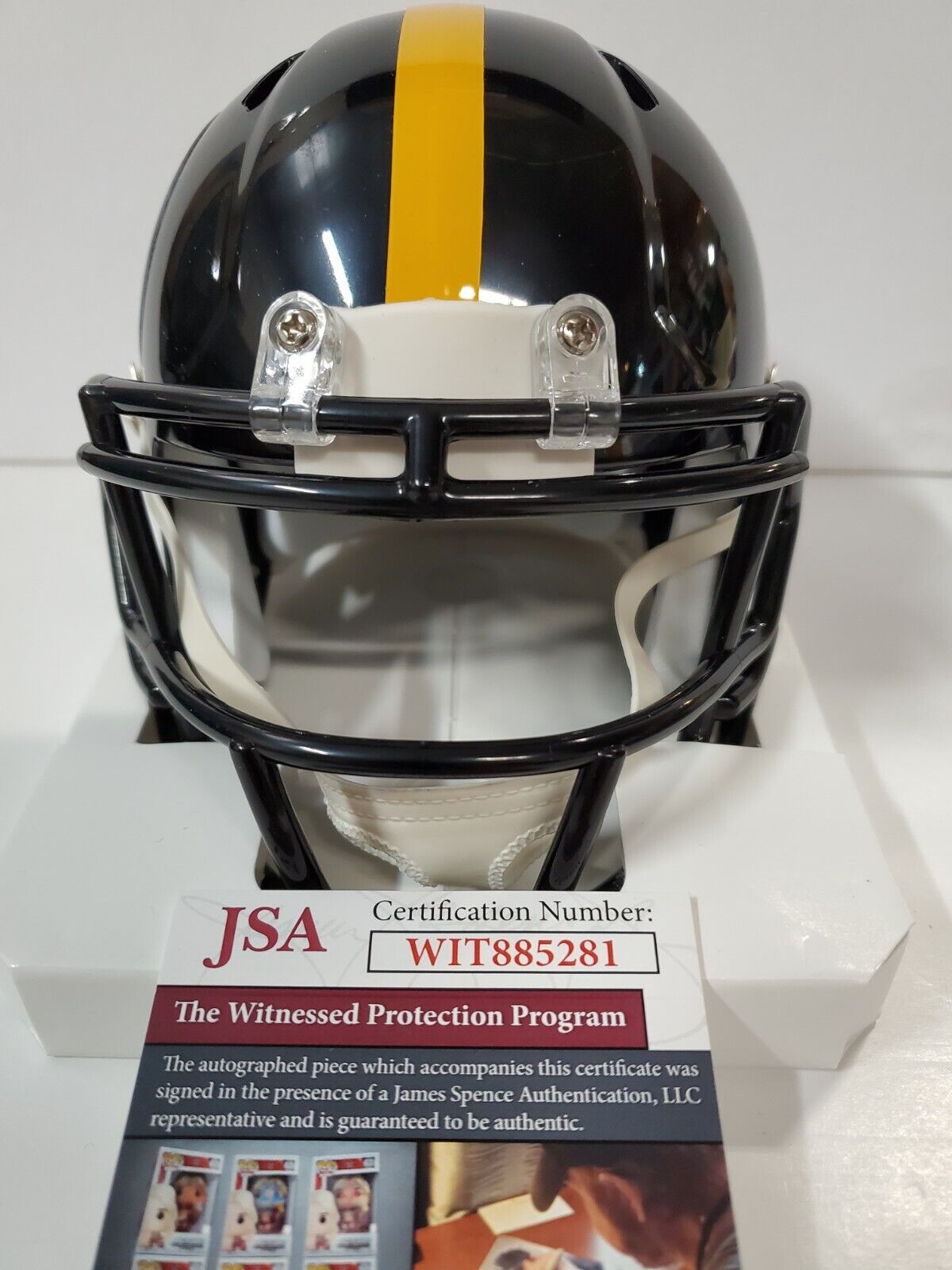 Pittsburgh Steelers Gerry Mullins Autographed Signed Speed Mini Helmet Jsa Coa