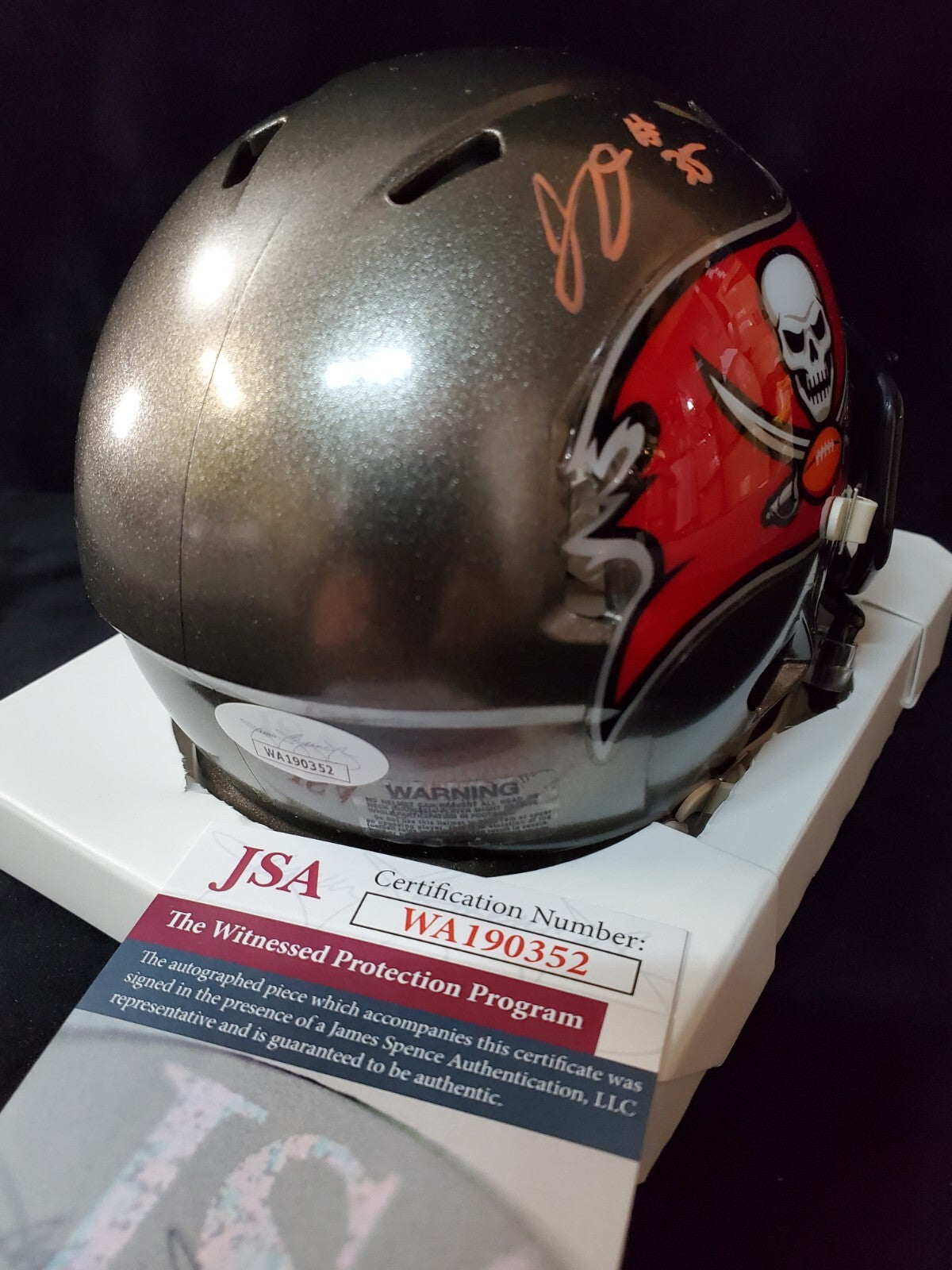 Tampa Bay Buccaneers Jamel Dean Autographed Speed Mini Helmet Jsa Coa