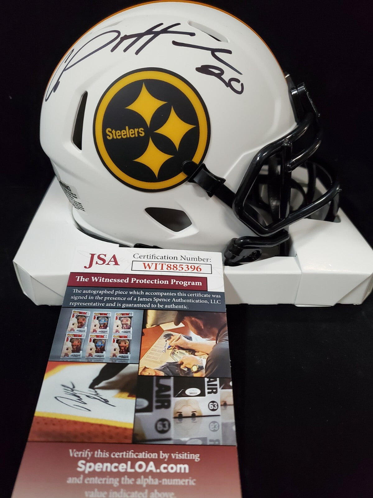 Pittsburgh Steelers Cam Sutton Autographed Signed Lunar Mini Helmet Jsa Coa