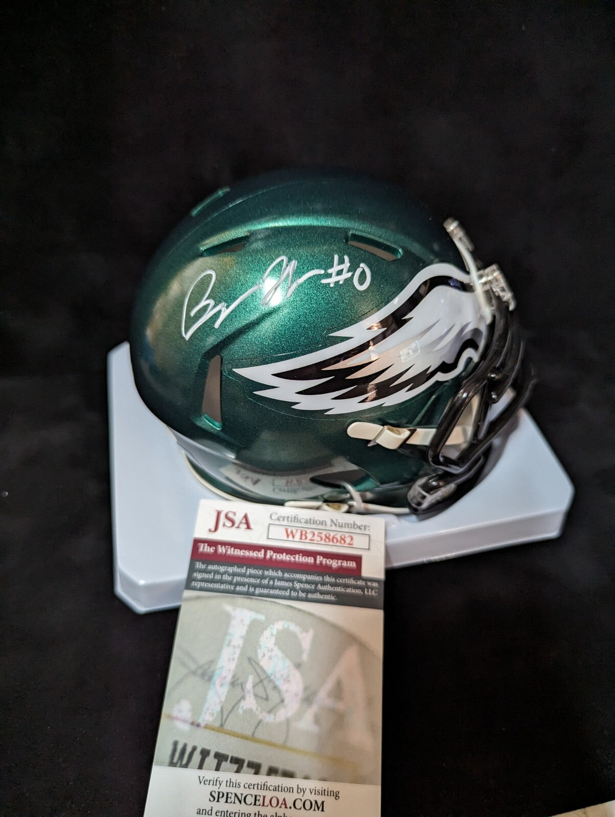 Philadelphia Eagles Bryce Huff Autographed Signed Speed Mini Helmet Jsa Coa