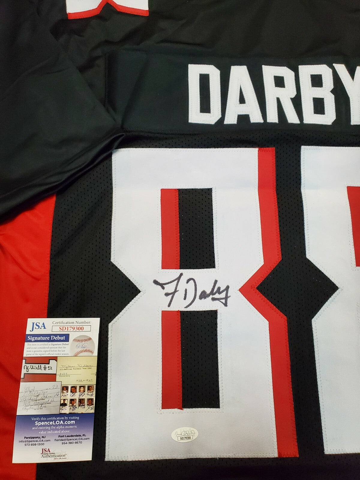 Atlanta Falcons Frank Darby Autographed Signed Jersey Jsa Coa