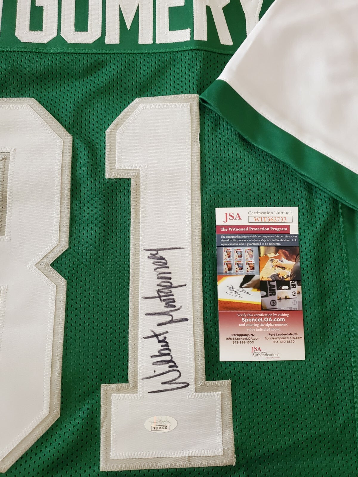 Philadelphia Eagles Wilbert Montgomery Autographed Signed Jersey Jsa Coa