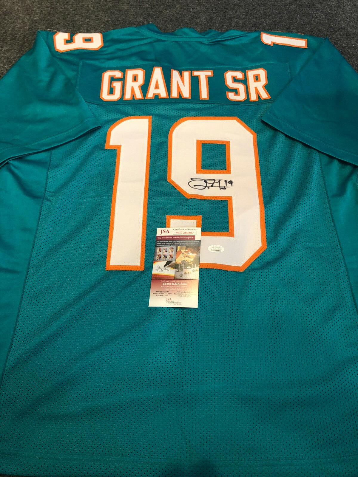 Miami Dolphins Jakeem Grant Autographed Signed Jersey Jsa Coa
