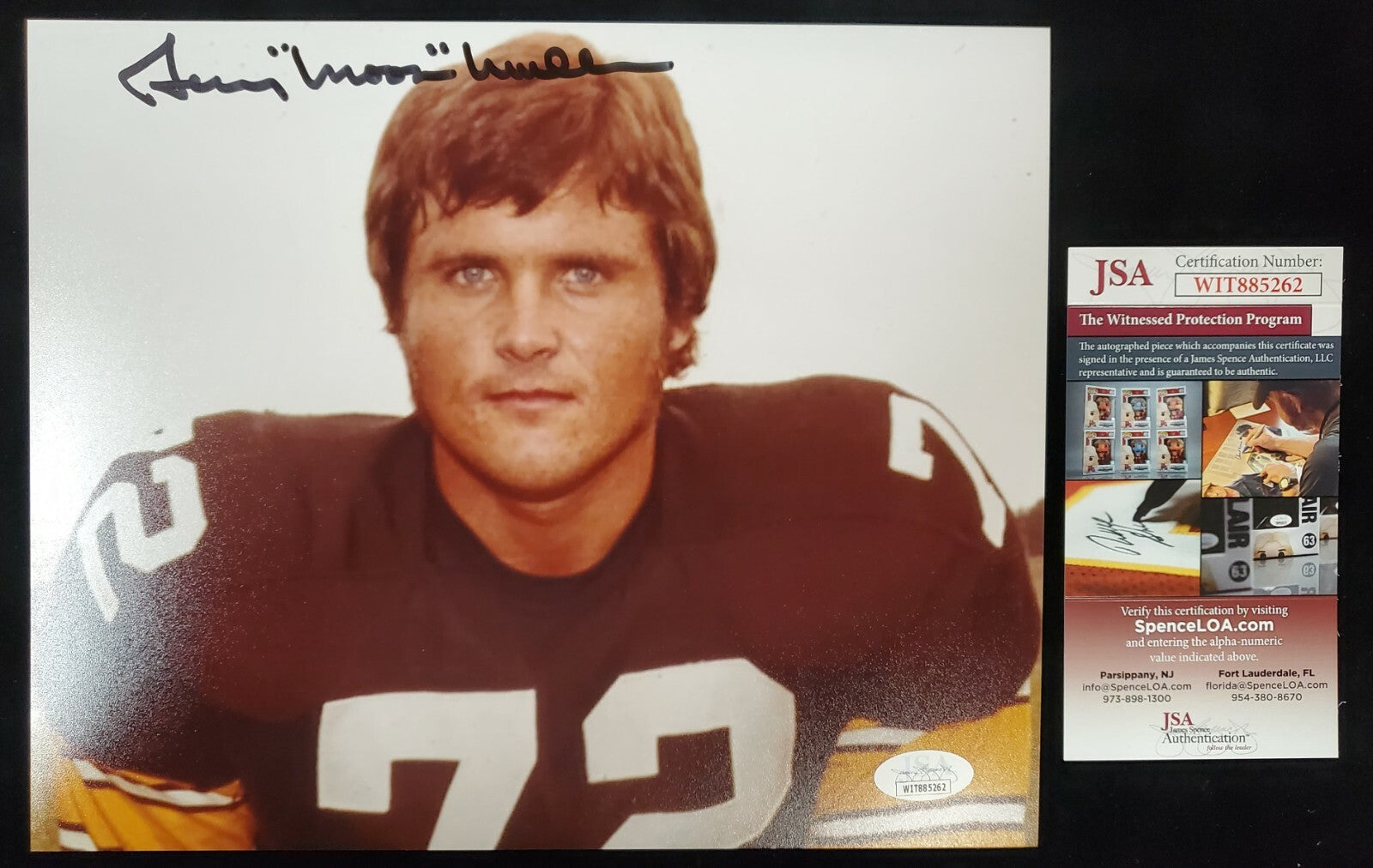 Pittsburgh Steelers Gerry Mullins Autographed Signed 11X14 Photo Jsa Coa