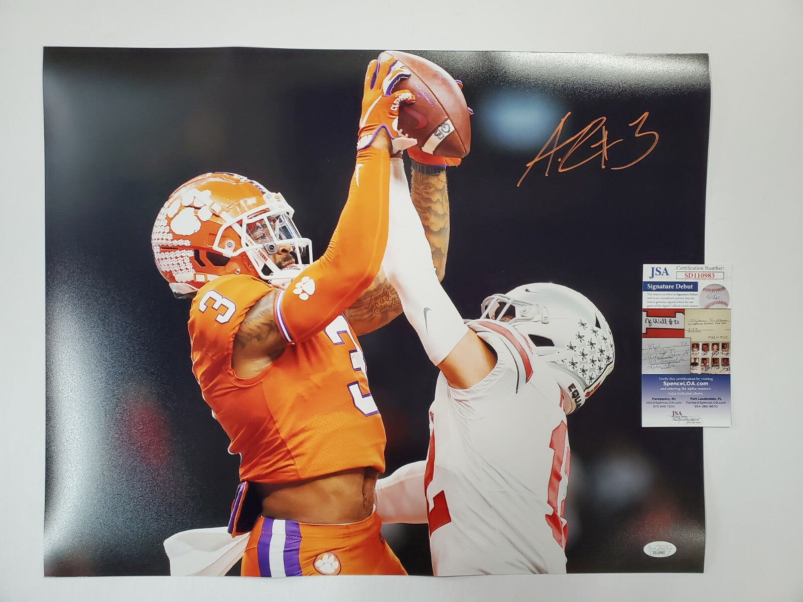 Clemson Tigers Amari Rodgers Autographed Signed 16X20 Photo Jsa Coa
