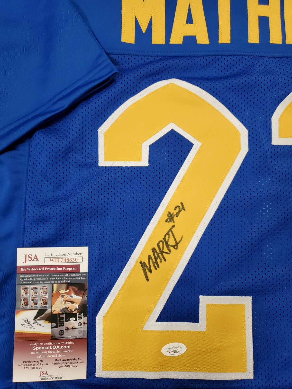 Pitt Panthers Damarri Mathis Autographed Signed Jersey Jsa Coa
