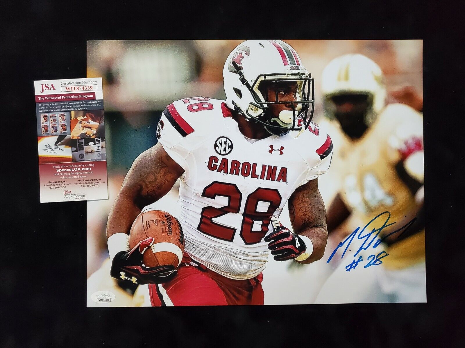 South Carolina Gamecocks Mike Davis Autographed Signed 11X14 Photo Jsa Coa