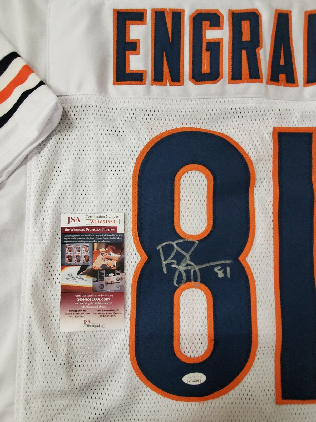 Chicago Bears Bobby Engram Autographed Signed Jersey Jsa Coa