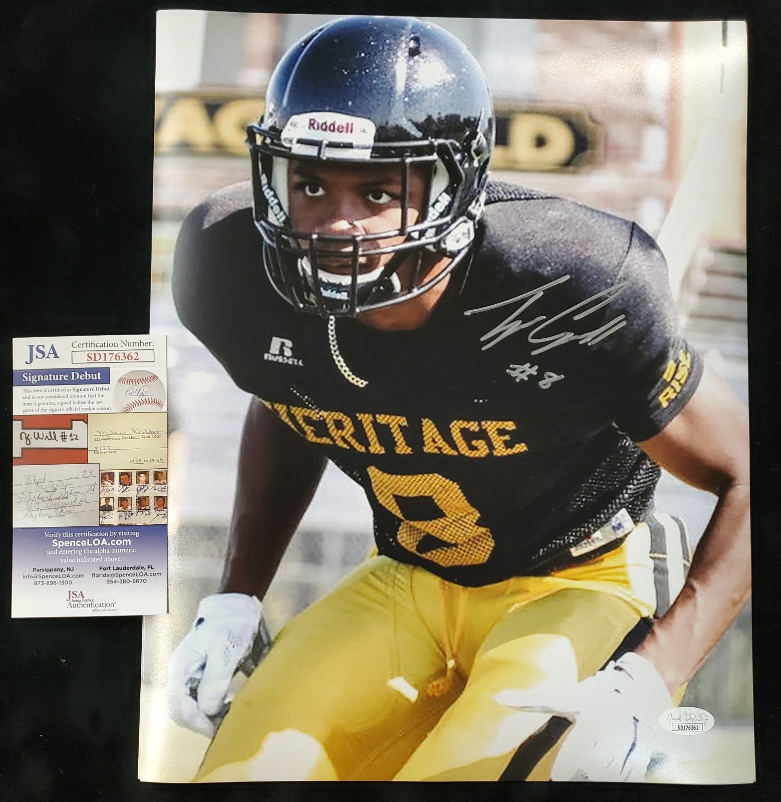 American Heritage Tyson Campbell 11X14 Photo Jsa Coa