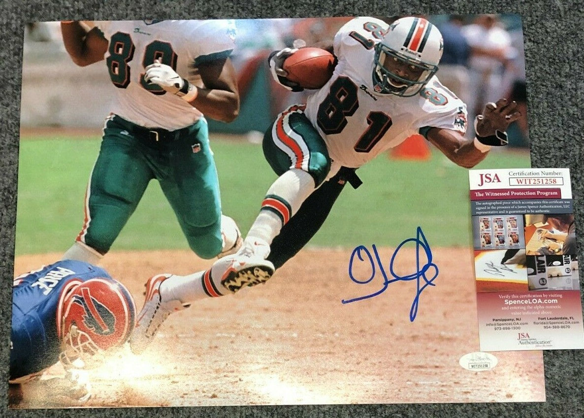 Miami Dolphins Oj Mcduffie Autographed Signed 11X14 Photo Jsa Coa